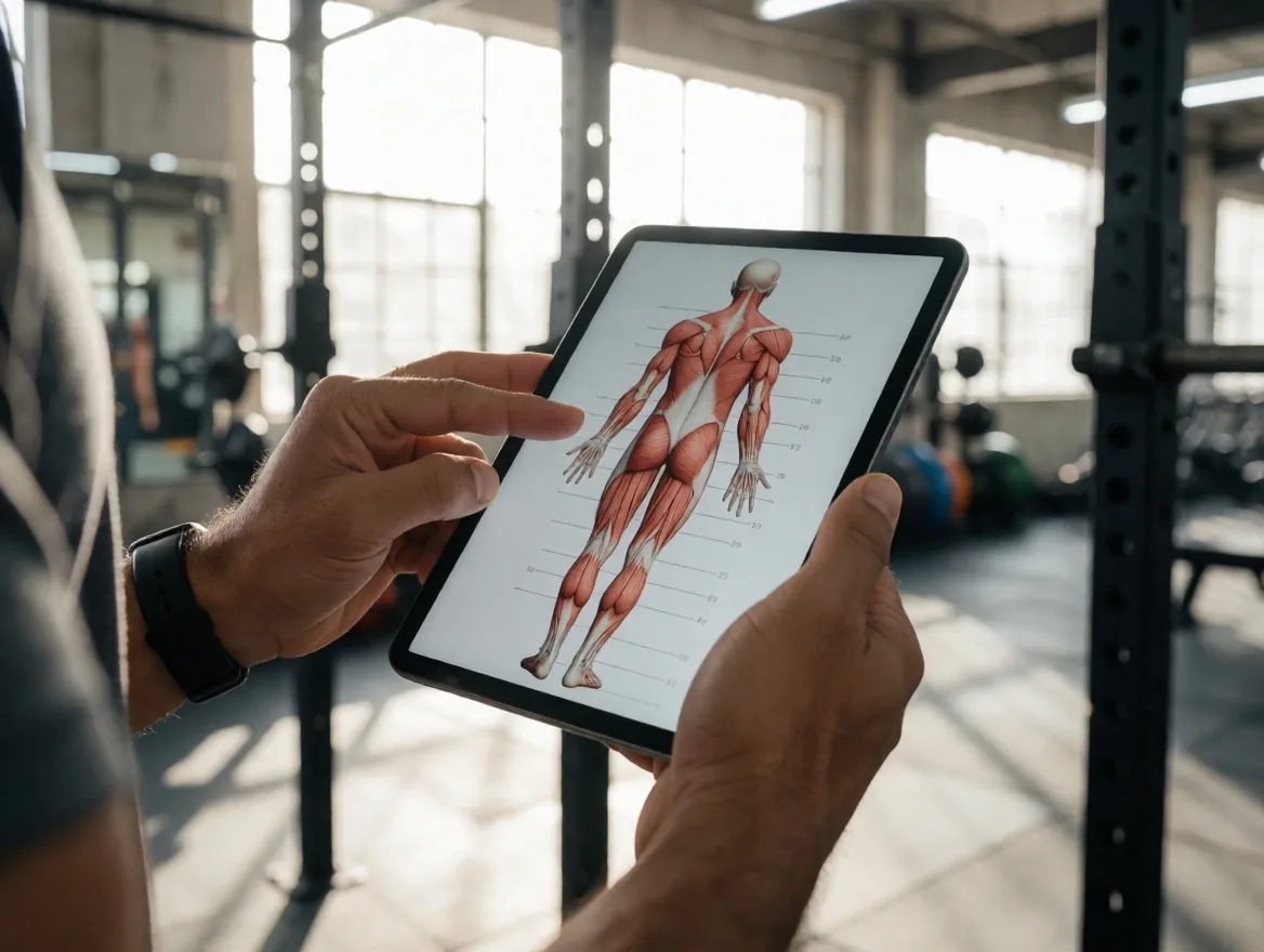 Plan de entrenamiento impreso en una tabla de apoyo